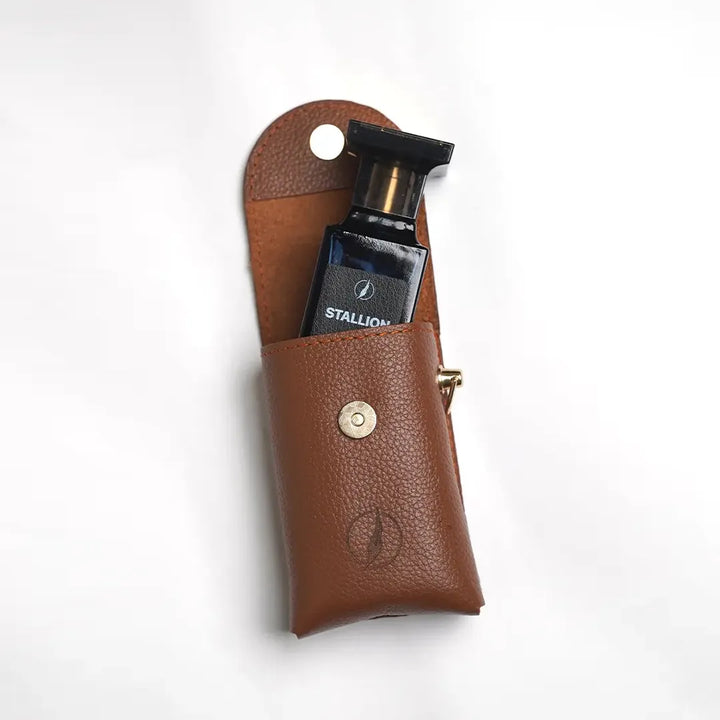 Leather Travelling Cover for perfume